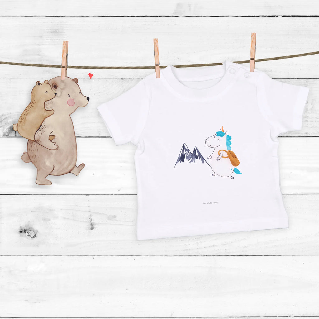 Organic Baby Shirt Einhorn Bergsteiger Baby T-Shirt, Jungen Baby T-Shirt, Mädchen Baby T-Shirt, Shirt, Einhorn, Einhörner, Einhorn Deko, Pegasus, Unicorn, Bergsteiger, Abenteuer, Berge, Abenteurer, Weltenbummler, Weltreise, Reisen, Urlaub, Entdecker