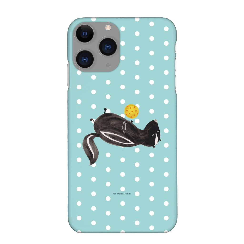 Handyhülle Stinktier Ball Handyhülle, Handycover, Cover, Handy, Hülle, Iphone 10, Iphone X, Stinktier, Skunk, Wildtier, Raubtier, Stinker, Stinki, verspielt, Weisheit