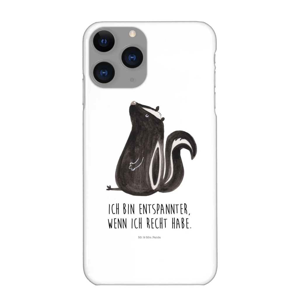 Handyhülle Stinktier Sitzen Handyhülle, Handycover, Cover, Handy, Hülle, Iphone 10, Iphone X, Stinktier, Skunk, Wildtier, Raubtier, Stinker, Stinki, Spruch, Büro, Recht, Besserwisser