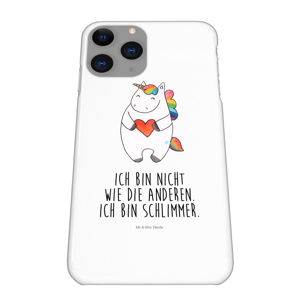 Handyhülle Einhorn Herz Handyhülle, Handycover, Cover, Handy, Hülle, Iphone 10, Iphone X, Einhorn, Einhörner, Einhorn Deko, Pegasus, Unicorn, Herz, schlimm, böse, witzig, lustig, Freundin, anders, bunt