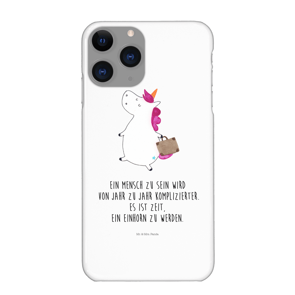 Handyhülle Einhorn Koffer Iphone XR Handyhülle, Iphone XR, Handyhülle, Premium Kunststoff, Einhorn, Einhörner, Einhorn Deko, Pegasus, Unicorn, unicorn, Koffer, Verreisen, Reise, Gepäck, Abenteuer, Erwachsen, Kind, albern, Spaß, lustig, witzig