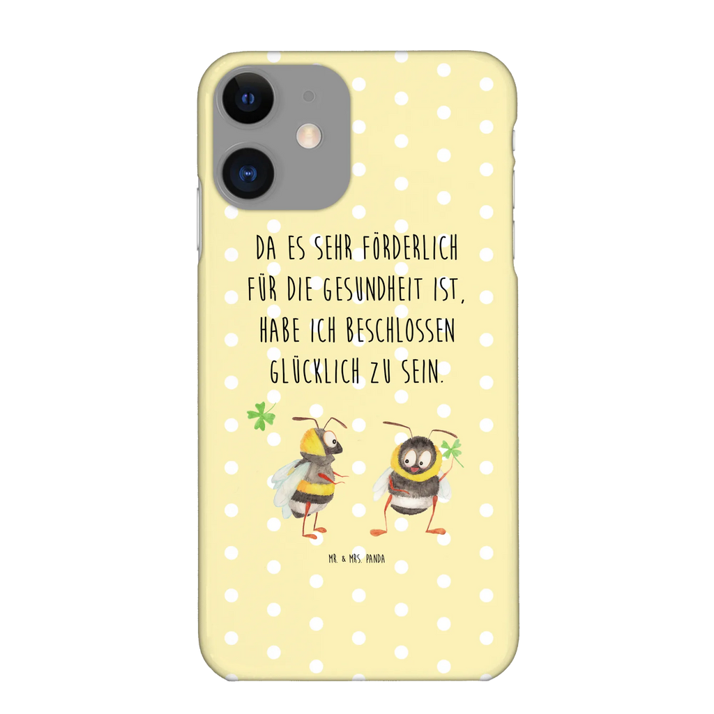 Handyhülle Hummeln Kleeblatt Handyhülle, Handycover, Cover, Handy, Hülle, Iphone 10, Iphone X, Tiermotive, Gute Laune, lustige Sprüche, Tiere, Hummel, Biene, Spruch positiv, Biene Deko, Spruch schön, glücklich sein, glücklich werden, Spruch fröhlich