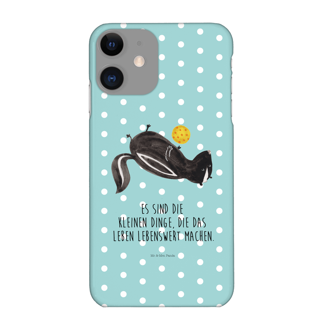 Handyhülle Stinktier Ball Handyhülle, Handycover, Cover, Handy, Hülle, Iphone 10, Iphone X, Stinktier, Skunk, Wildtier, Raubtier, Stinker, Stinki, verspielt, Weisheit