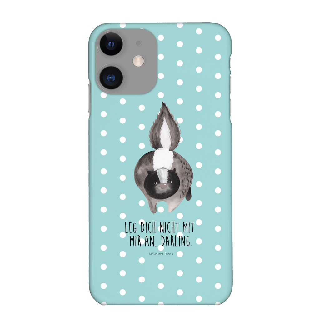 Handyhülle Stinktier Angriff Handyhülle, Handycover, Cover, Handy, Hülle, Iphone 10, Iphone X, Stinktier, Skunk, Wildtier, Raubtier, Stinker, Stinki, wütend, Drohung