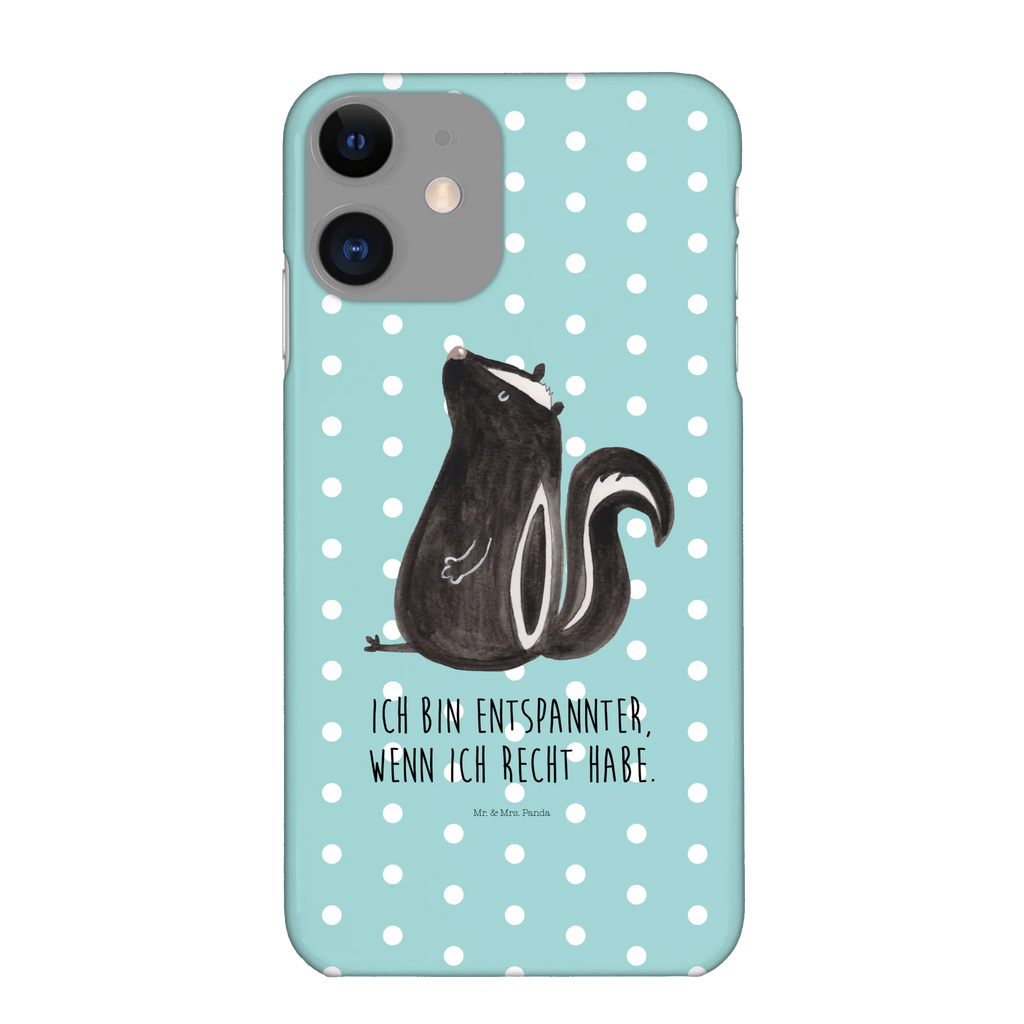 Handyhülle Stinktier Sitzen Handyhülle, Handycover, Cover, Handy, Hülle, Iphone 10, Iphone X, Stinktier, Skunk, Wildtier, Raubtier, Stinker, Stinki, Spruch, Büro, Recht, Besserwisser