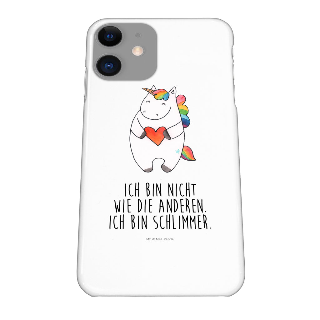 Handyhülle Einhorn Herz Handyhülle, Handycover, Cover, Handy, Hülle, Iphone 10, Iphone X, Einhorn, Einhörner, Einhorn Deko, Pegasus, Unicorn, Herz, schlimm, böse, witzig, lustig, Freundin, anders, bunt