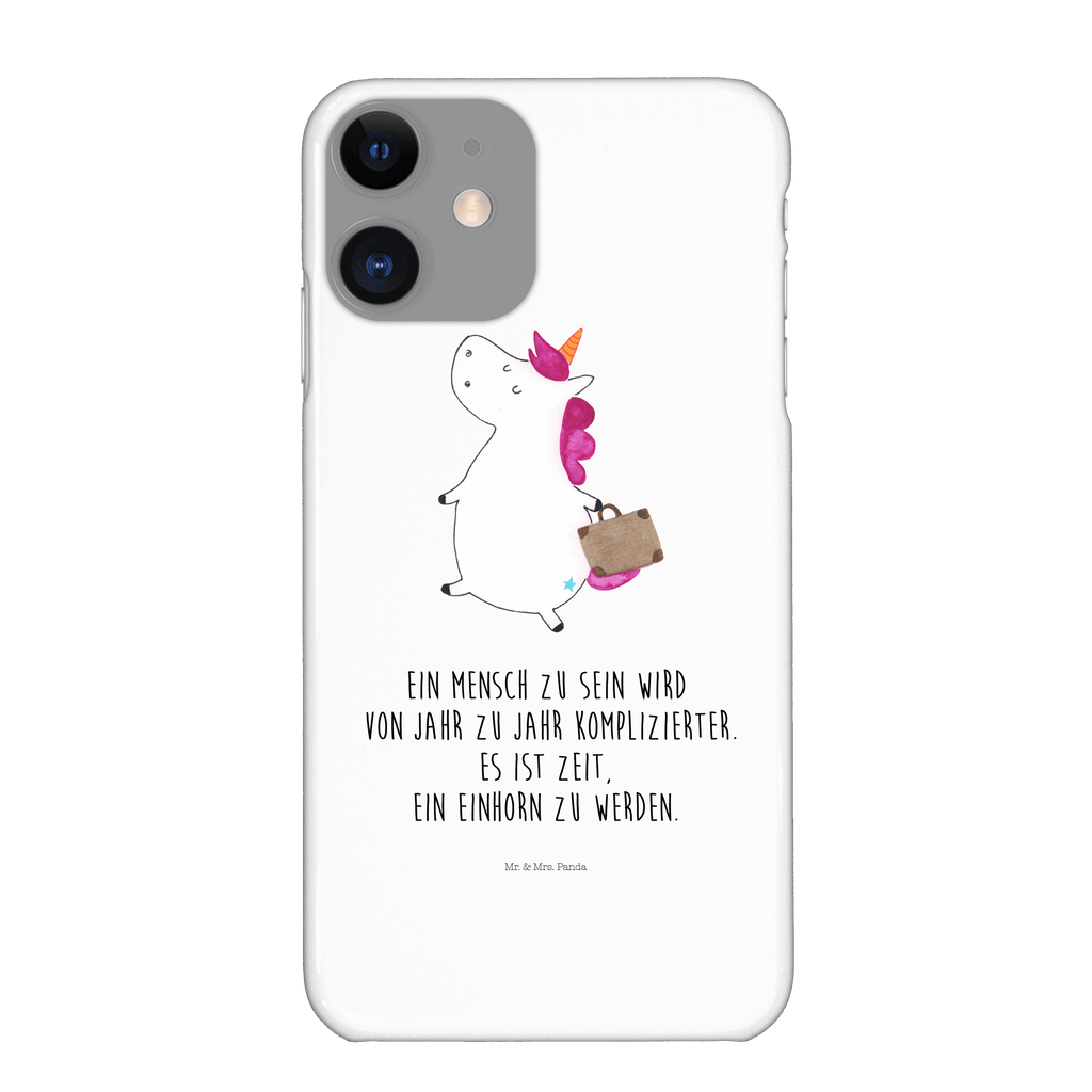 Handyhülle Einhorn Koffer Iphone XR Handyhülle, Iphone XR, Handyhülle, Premium Kunststoff, Einhorn, Einhörner, Einhorn Deko, Pegasus, Unicorn, unicorn, Koffer, Verreisen, Reise, Gepäck, Abenteuer, Erwachsen, Kind, albern, Spaß, lustig, witzig