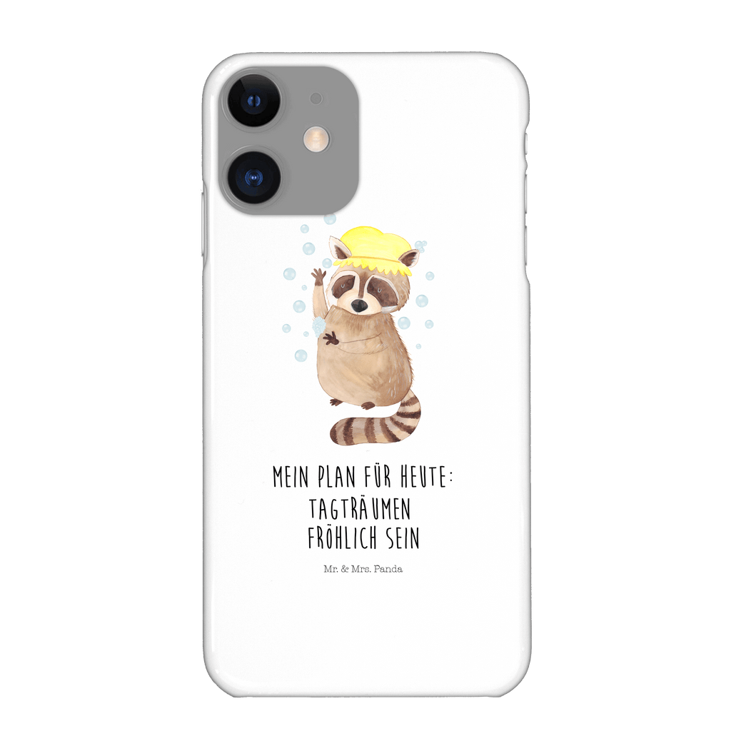 Handyhülle Waschbär Handyhülle, Handycover, Cover, Handy, Hülle, Iphone 10, Iphone X, Tiermotive, Gute Laune, lustige Sprüche, Tiere, Waschbär, Tagträumen, Plan, Fröhlich, waschen, Seifenblasen