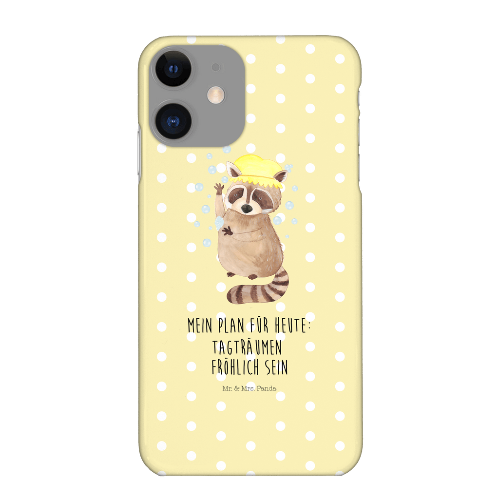 Handyhülle Waschbär Handyhülle, Handycover, Cover, Handy, Hülle, Iphone 10, Iphone X, Tiermotive, Gute Laune, lustige Sprüche, Tiere, Waschbär, Tagträumen, Plan, Fröhlich, waschen, Seifenblasen