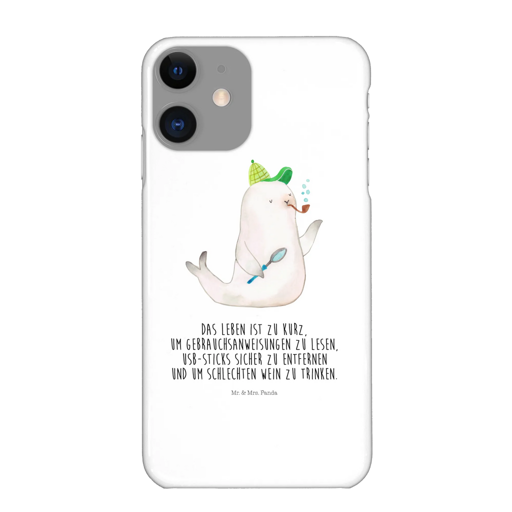 Handyhülle Robbe Sherlock Handyhülle, Handycover, Cover, Handy, Hülle, Iphone 10, Iphone X, Tiermotive, Gute Laune, lustige Sprüche, Tiere