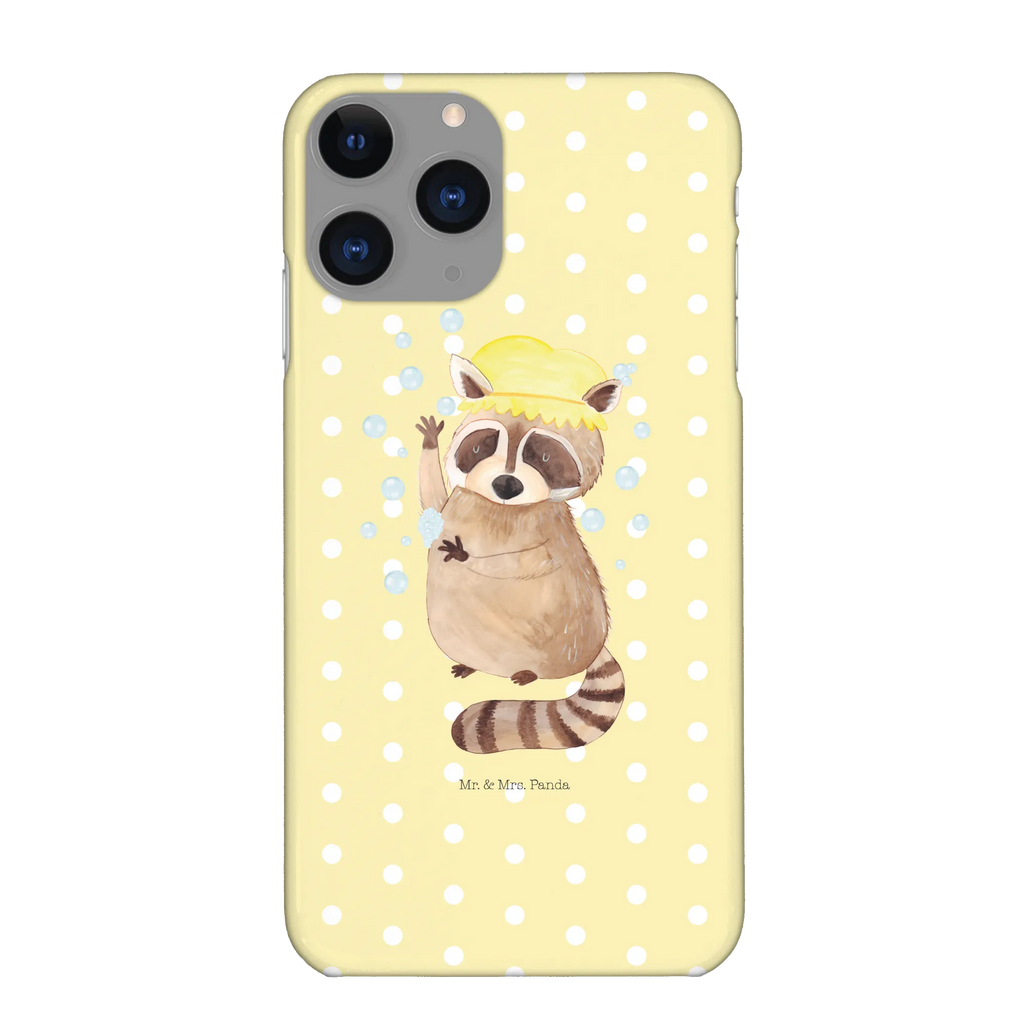 Handyhülle Waschbär Handyhülle, Handycover, Cover, Handy, Hülle, Iphone 10, Iphone X, Tiermotive, Gute Laune, lustige Sprüche, Tiere, Waschbär, Tagträumen, Plan, Fröhlich, waschen, Seifenblasen