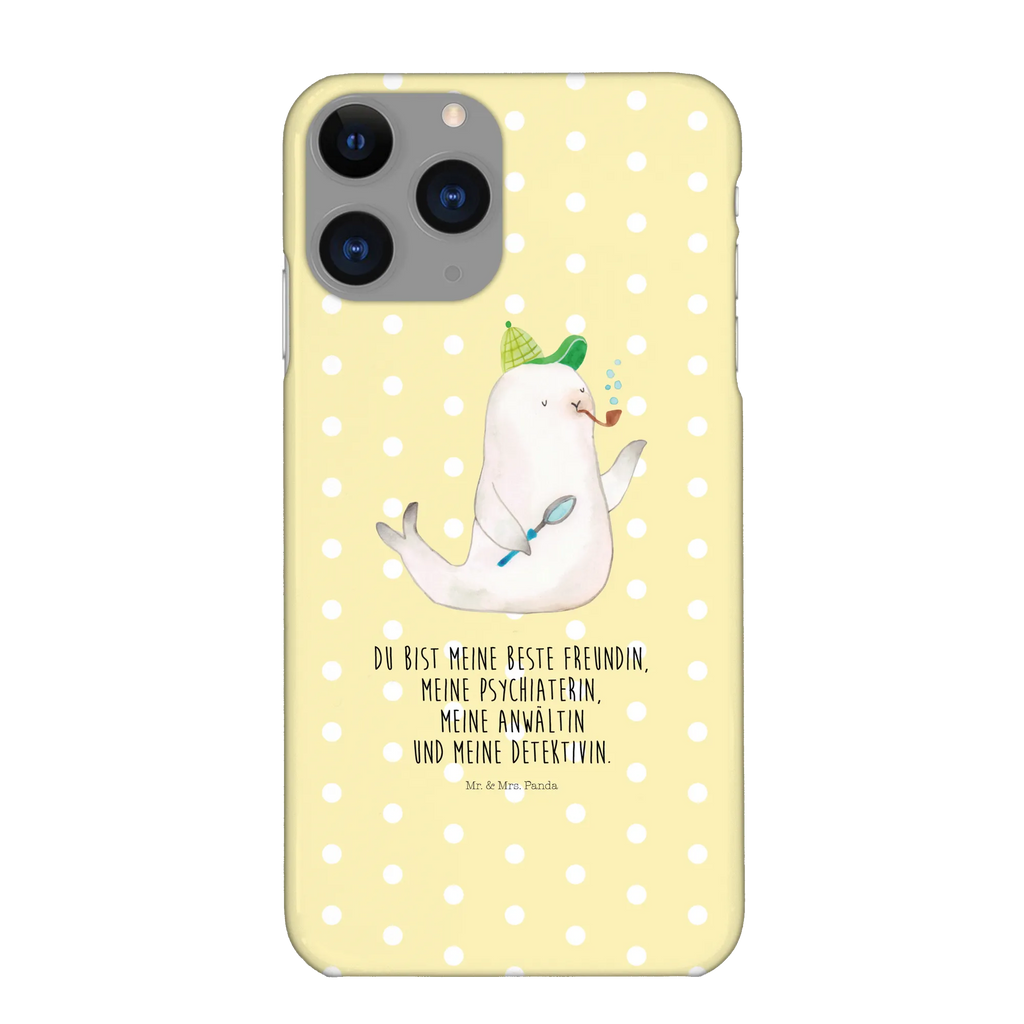 Handyhülle Robbe Sherlock Handyhülle, Handycover, Cover, Handy, Hülle, Iphone 10, Iphone X, Tiermotive, Gute Laune, lustige Sprüche, Tiere