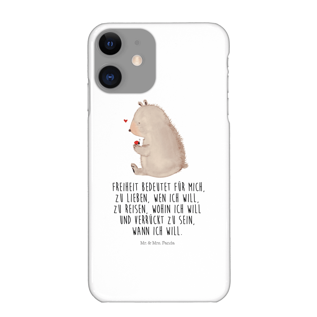 Handyhülle Bär Marienkäfer Iphone 11, Handyhülle, Smartphone Hülle, Handy Case, Handycover, Hülle, Bär, Teddy, Teddybär, Marienkäfer, Liebe, Freiheit, Motivation, Das Leben ist schön