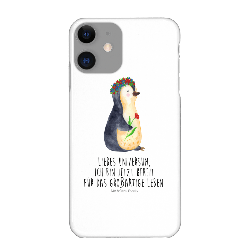 Handyhülle Pinguin Blumen Iphone 11 Pro Handyhülle, Iphone 11 Pro, Handyhülle, Premium Kunststoff, Pinguin, Pinguine, Blumenkranz, Universum, Leben, Wünsche, Ziele, Lebensziele, Motivation, Lebenslust, Liebeskummer, Geschenkidee