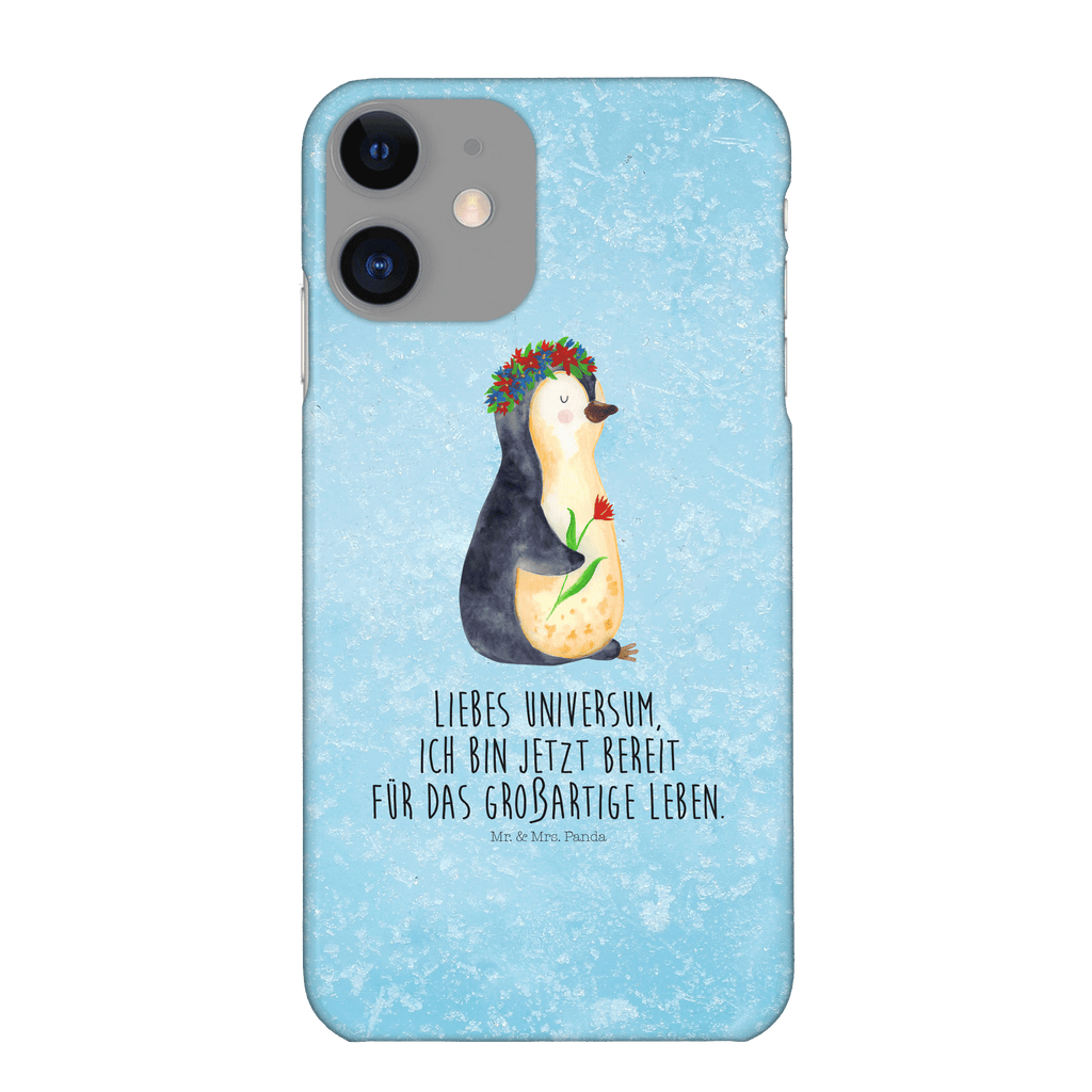 Handyhülle Pinguin Blumen Iphone 11, Handyhülle, Smartphone Hülle, Handy Case, Handycover, Hülle, Pinguin, Pinguine, Blumenkranz, Universum, Leben, Wünsche, Ziele, Lebensziele, Motivation, Lebenslust, Liebeskummer, Geschenkidee