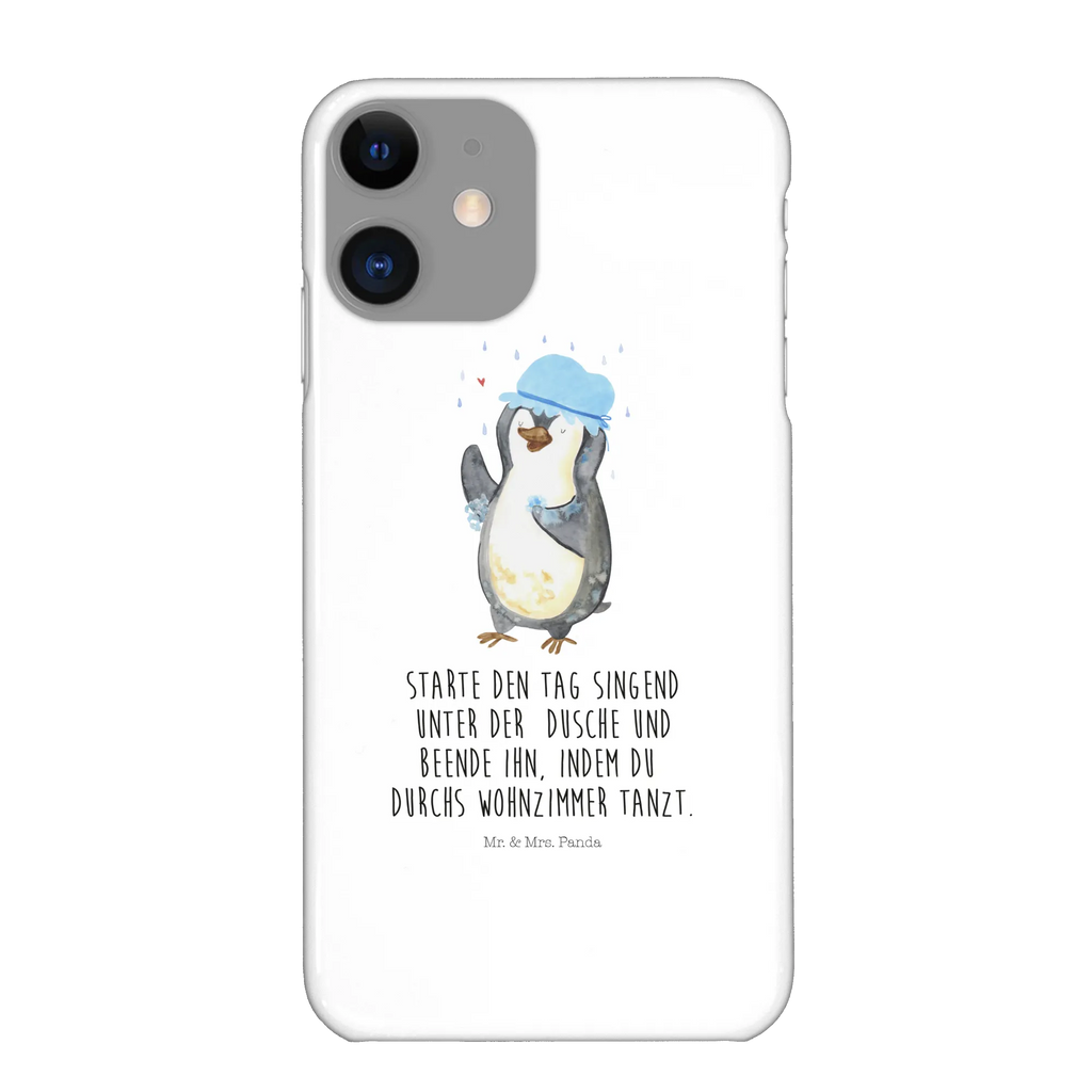 Handyhülle Pinguin Duschen Handyhülle, Handycover, Cover, Handy, Hülle, Iphone 10, Iphone X, Pinguin, Pinguine, Dusche, duschen, Lebensmotto, Motivation, Neustart, Neuanfang, glücklich sein