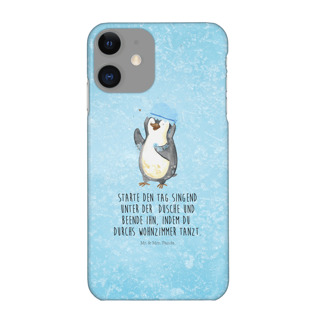 Handyhülle Pinguin Duschen Handyhülle, Handycover, Cover, Handy, Hülle, Iphone 10, Iphone X, Pinguin, Pinguine, Dusche, duschen, Lebensmotto, Motivation, Neustart, Neuanfang, glücklich sein