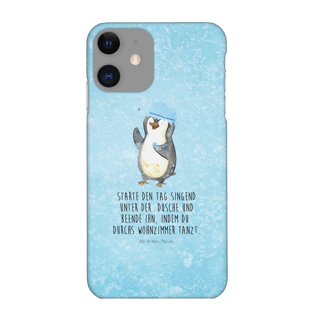 Handyhülle Pinguin Duschen Handyhülle, Handycover, Cover, Handy, Hülle, Iphone 10, Iphone X, Pinguin, Pinguine, Dusche, duschen, Lebensmotto, Motivation, Neustart, Neuanfang, glücklich sein