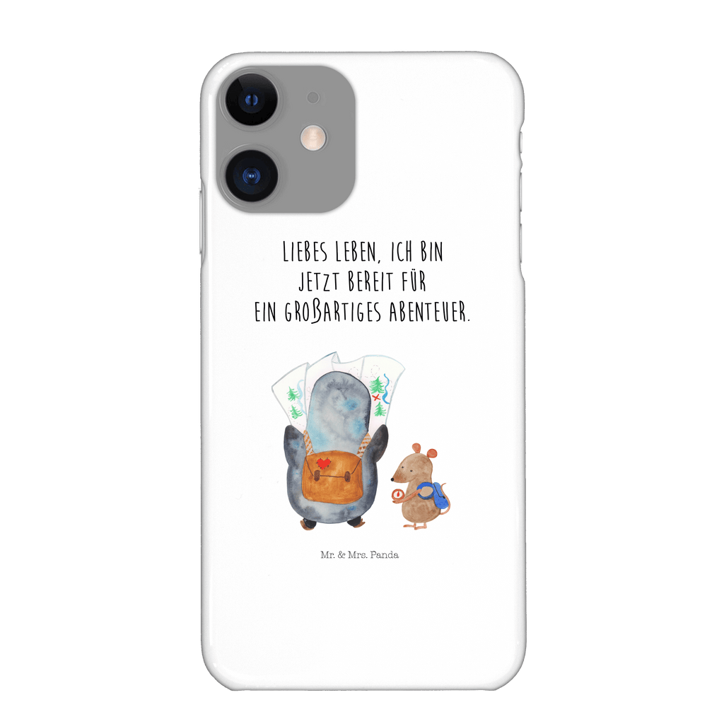 Handyhülle Pinguin & Maus Wanderer Handyhülle, Handycover, Cover, Handy, Hülle, Iphone 10, Iphone X, Pinguin, Pinguine, Abenteurer, Abenteuer, Roadtrip, Ausflug, Wanderlust, wandern