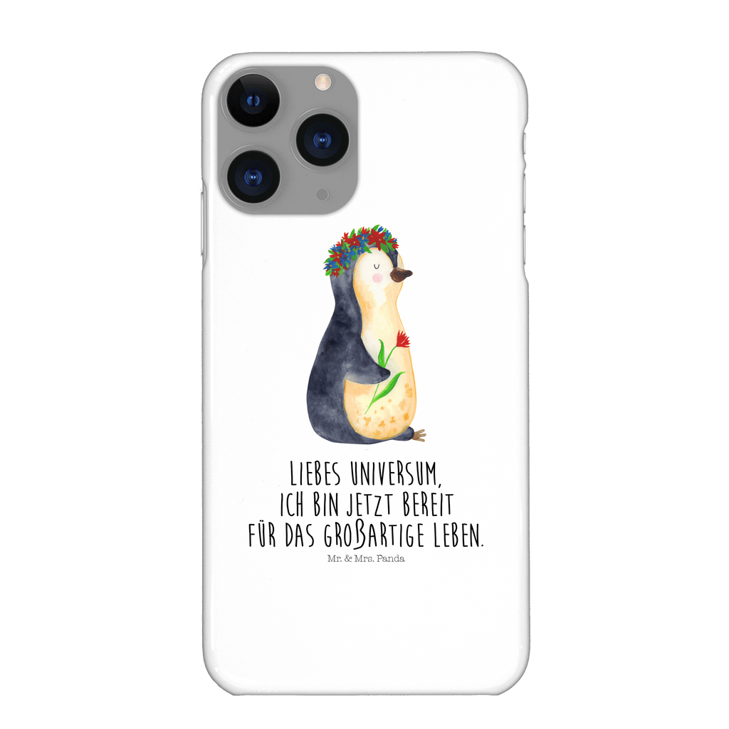 Handyhülle Pinguin Blumen Samsung Galaxy S9, Handyhülle, Smartphone Hülle, Handy Case, Handycover, Hülle, Pinguin, Pinguine, Blumenkranz, Universum, Leben, Wünsche, Ziele, Lebensziele, Motivation, Lebenslust, Liebeskummer, Geschenkidee