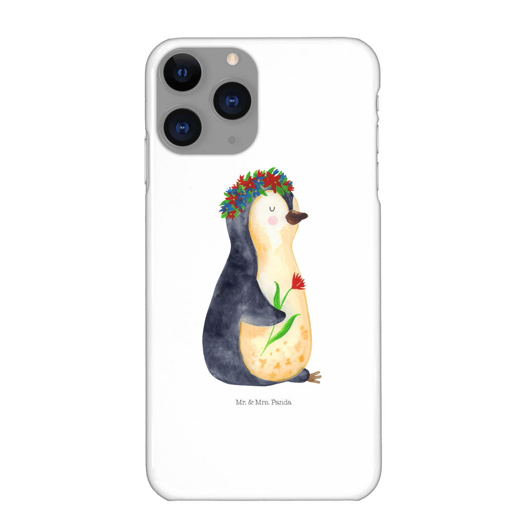 Handyhülle Pinguin Blumen Samsung Galaxy S9, Handyhülle, Smartphone Hülle, Handy Case, Handycover, Hülle, Pinguin, Pinguine, Blumenkranz, Universum, Leben, Wünsche, Ziele, Lebensziele, Motivation, Lebenslust, Liebeskummer, Geschenkidee