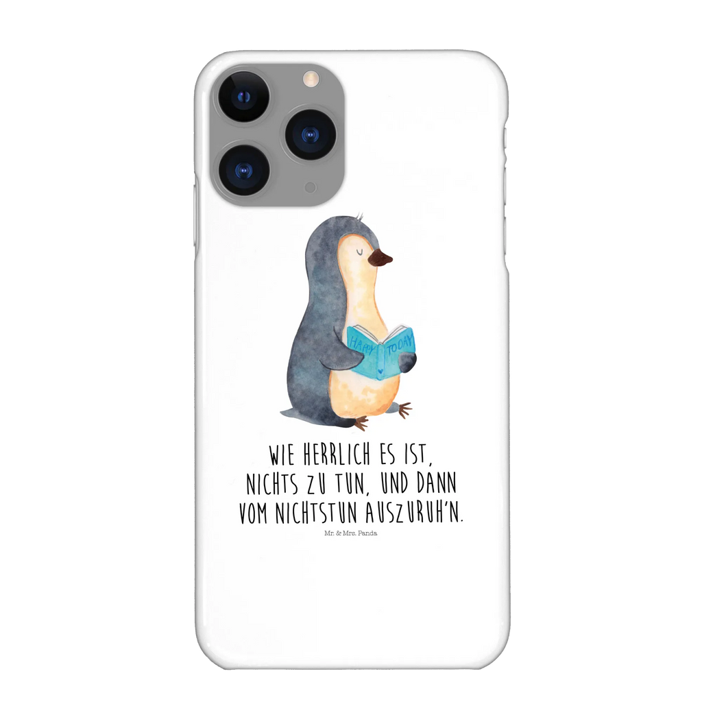 Handyhülle Pinguin Buch Handyhülle, Handycover, Cover, Handy, Hülle, Iphone 10, Iphone X, Pinguin, Pinguine, Buch, Lesen, Bücherwurm, Nichtstun, Faulenzen, Ferien, Urlaub, Freizeit