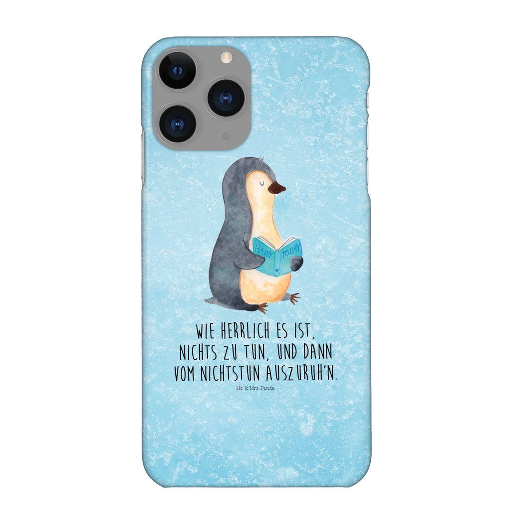 Handyhülle Pinguin Buch Handyhülle, Handycover, Cover, Handy, Hülle, Iphone 10, Iphone X, Pinguin, Pinguine, Buch, Lesen, Bücherwurm, Nichtstun, Faulenzen, Ferien, Urlaub, Freizeit