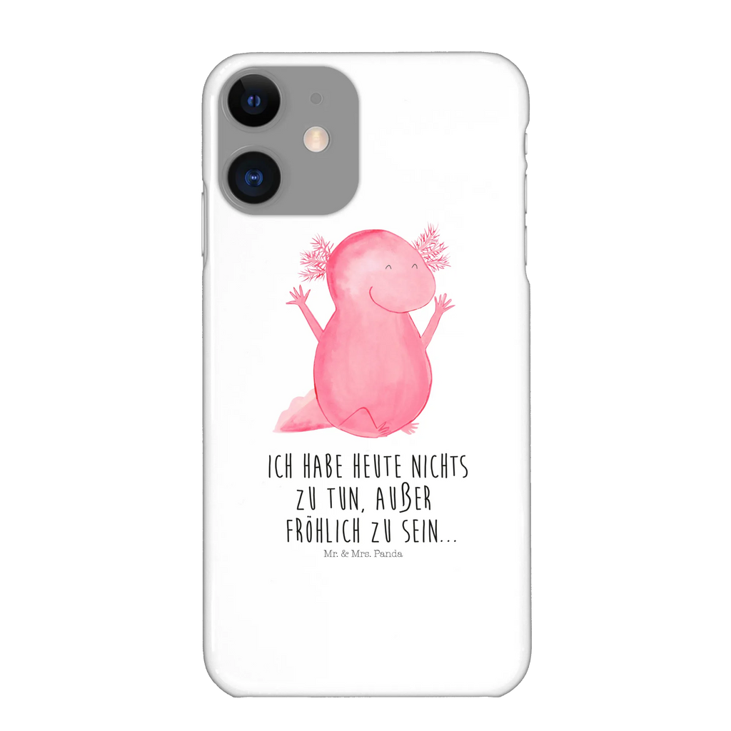 Handyhülle Axolotl Hurra Handyhülle, Handycover, Cover, Handy, Hülle, Iphone 10, Iphone X, Axolotl, Molch, Axolot, Schwanzlurch, Lurch, Lurche, fröhlich, Spaß, Freude, Motivation, Zufriedenheit