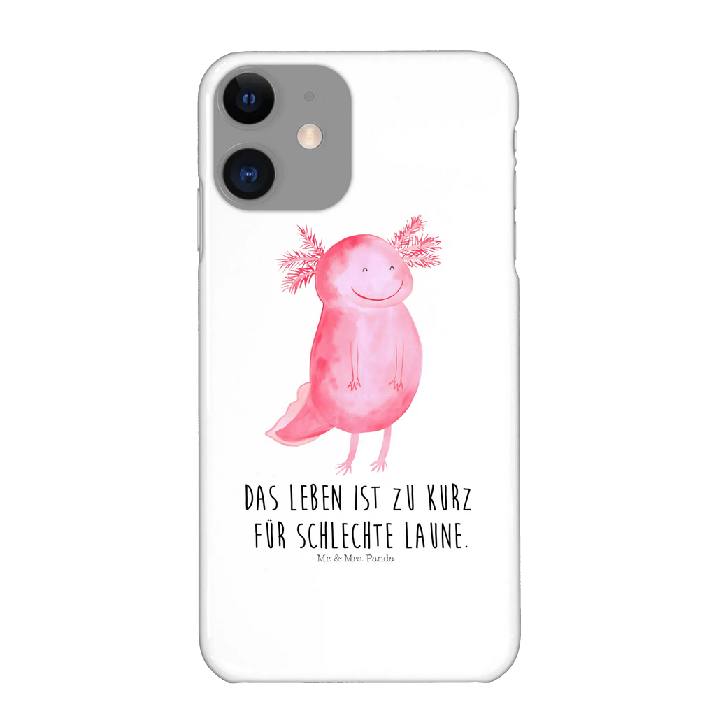 Handyhülle Axolotl Glücklich Handyhülle, Handycover, Cover, Handy, Hülle, Iphone 10, Iphone X, Axolotl, Molch, Axolot, Schwanzlurch, Lurch, Lurche, Motivation, gute Laune