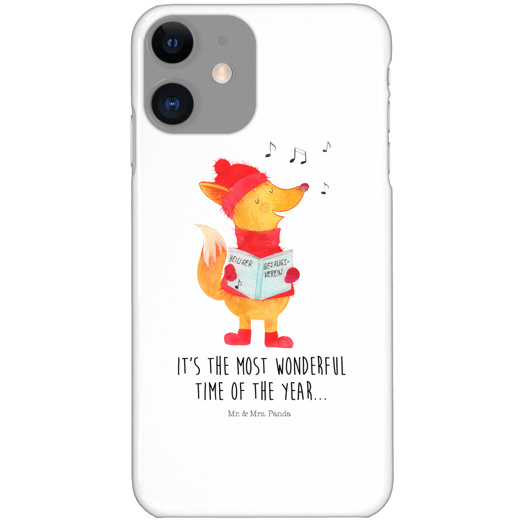 Handyhülle Fuchs Sänger Handyhülle, Handycover, Cover, Handy, Hülle, Iphone 10, Iphone X, Winter, Weihnachten, Weihnachtsdeko, Nikolaus, Advent, Heiligabend, Wintermotiv, Fuchs, Füchse, Sänger, Geschenk Sänger, Singen, Weihnachtslieder