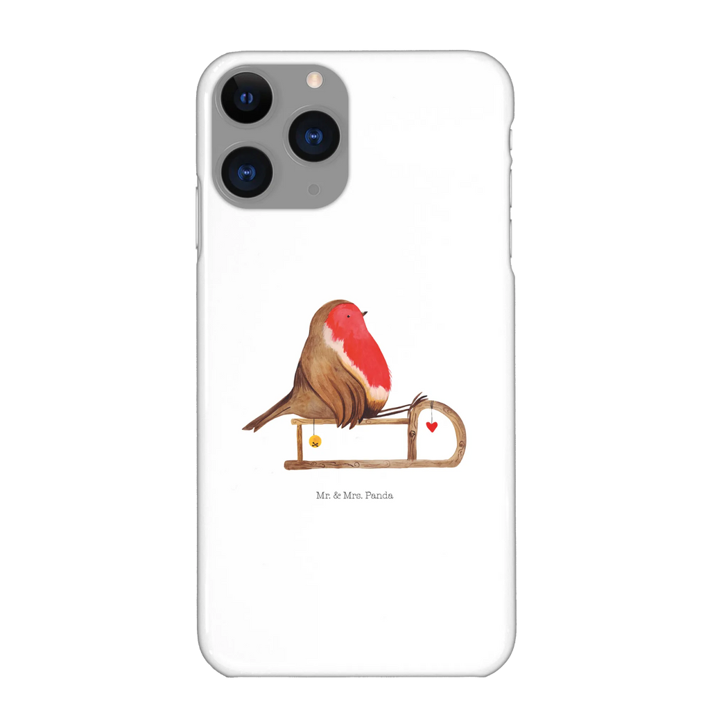 Handyhülle Rotkehlchen Schlitten Handyhülle, Handycover, Cover, Handy, Hülle, Iphone 10, Iphone X, Winter, Weihnachten, Weihnachtsdeko, Nikolaus, Advent, Heiligabend, Wintermotiv, Schlitten, Vogel