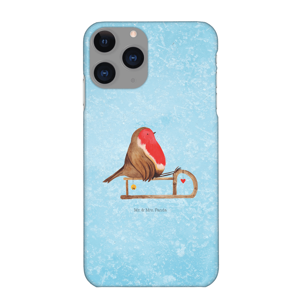 Handyhülle Rotkehlchen Schlitten Handyhülle, Handycover, Cover, Handy, Hülle, Iphone 10, Iphone X, Winter, Weihnachten, Weihnachtsdeko, Nikolaus, Advent, Heiligabend, Wintermotiv, Schlitten, Vogel