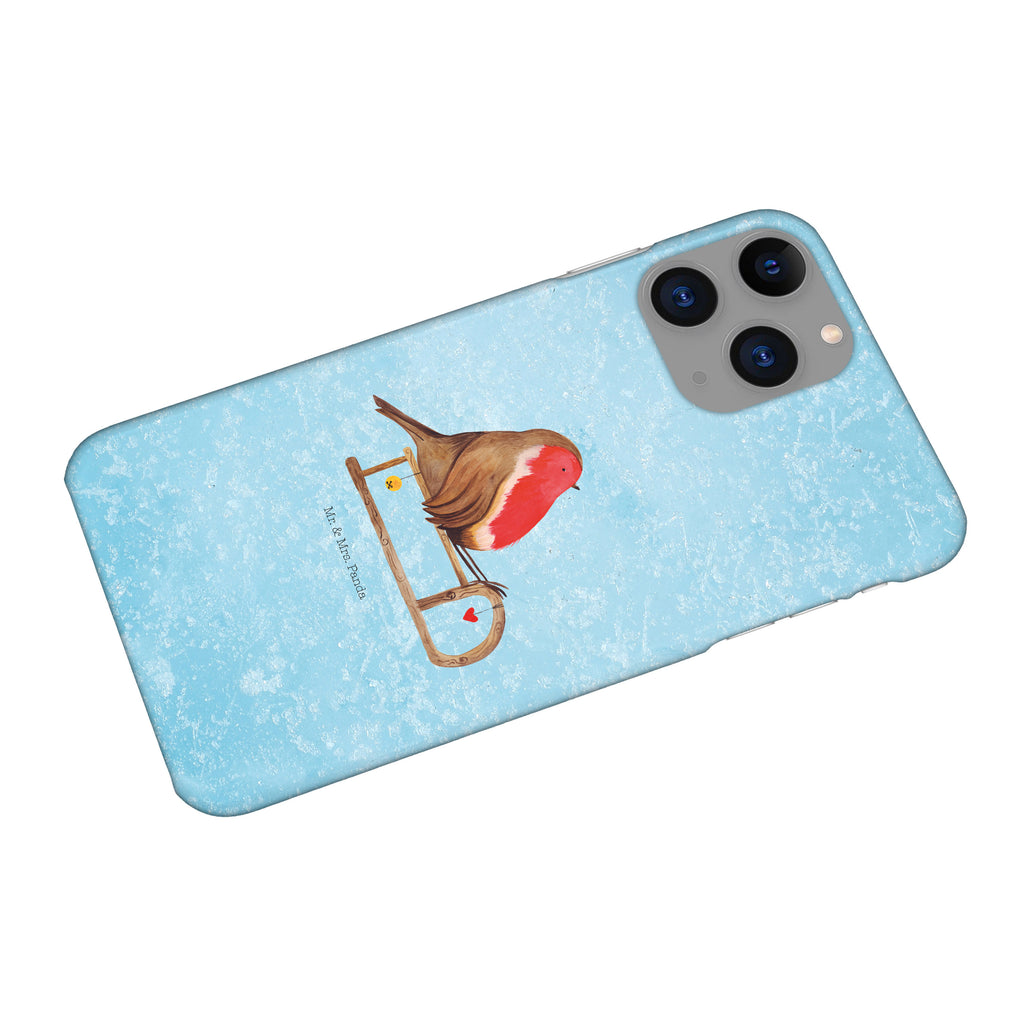 Handyhülle Rotkehlchen Schlitten Handyhülle, Handycover, Cover, Handy, Hülle, Iphone 10, Iphone X, Winter, Weihnachten, Weihnachtsdeko, Nikolaus, Advent, Heiligabend, Wintermotiv, Schlitten, Vogel