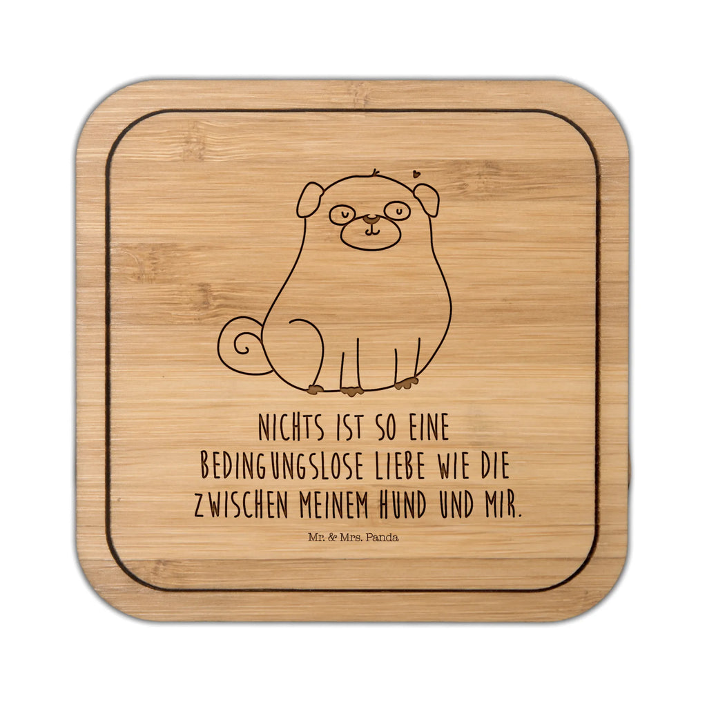 Untersetzer quadratisch Mops Untersetzer, Bierdeckel, Glasuntersetzer, Untersetzer Gläser, Getränkeuntersetzer, Hund, Hundemotiv, Haustier, Hunderasse, Tierliebhaber, Hundebesitzer, Sprüche, Mops, Liebe, Hundeliebe