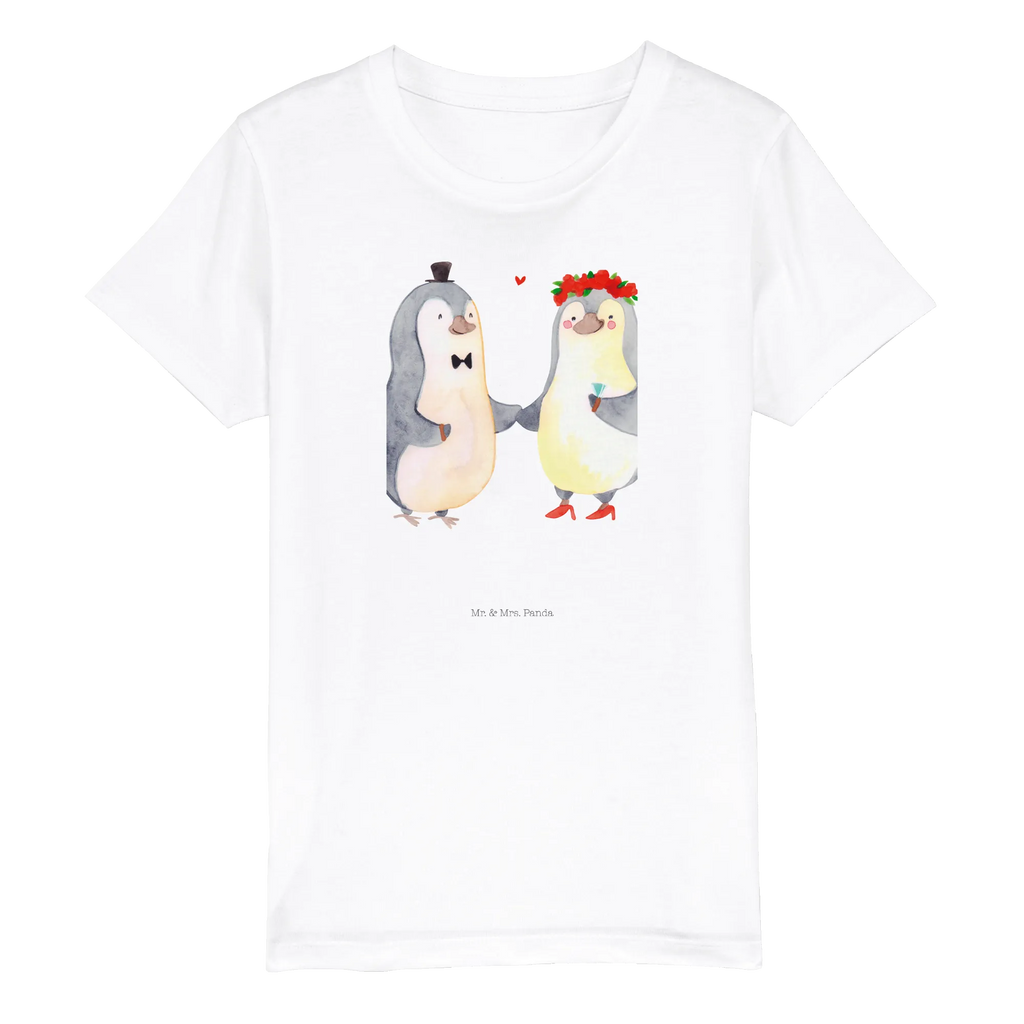 Organic Kinder T-Shirt Pinguin Heirat Kinder T-Shirt, Kinder T-Shirt Mädchen, Kinder T-Shirt Jungen, Liebe, Partner, Freund, Freundin, Ehemann, Ehefrau, Heiraten, Verlobung, Heiratsantrag, Liebesgeschenk, Jahrestag, Hocheitstag