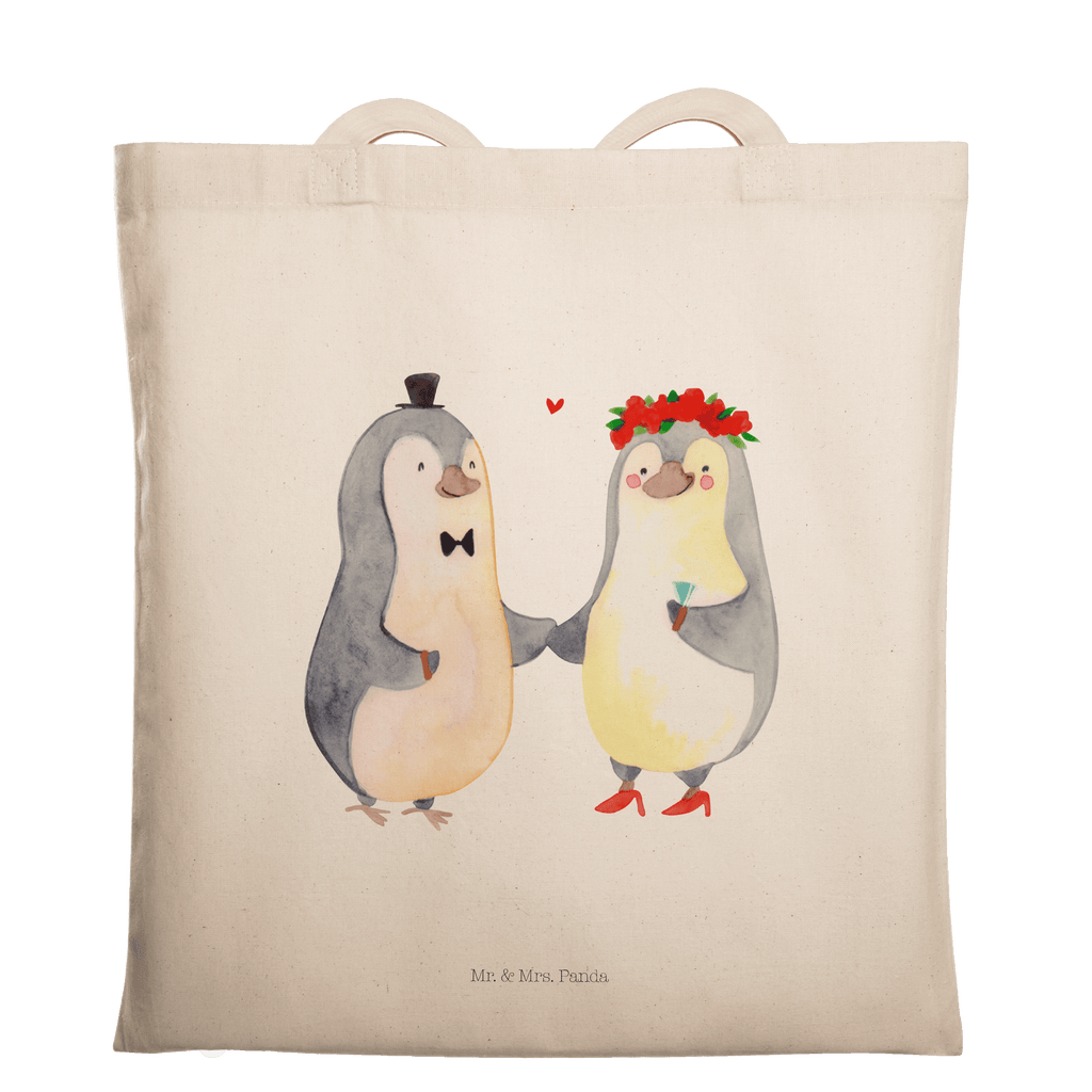 Tragetasche Pinguin Heirat Beuteltasche, Beutel, Einkaufstasche, Jutebeutel, Stoffbeutel, Tasche, Shopper, Umhängetasche, Strandtasche, Schultertasche, Stofftasche, Tragetasche, Badetasche, Jutetasche, Einkaufstüte, Laptoptasche, Liebe, Partner, Freund, Freundin, Ehemann, Ehefrau, Heiraten, Verlobung, Heiratsantrag, Liebesgeschenk, Jahrestag, Hocheitstag