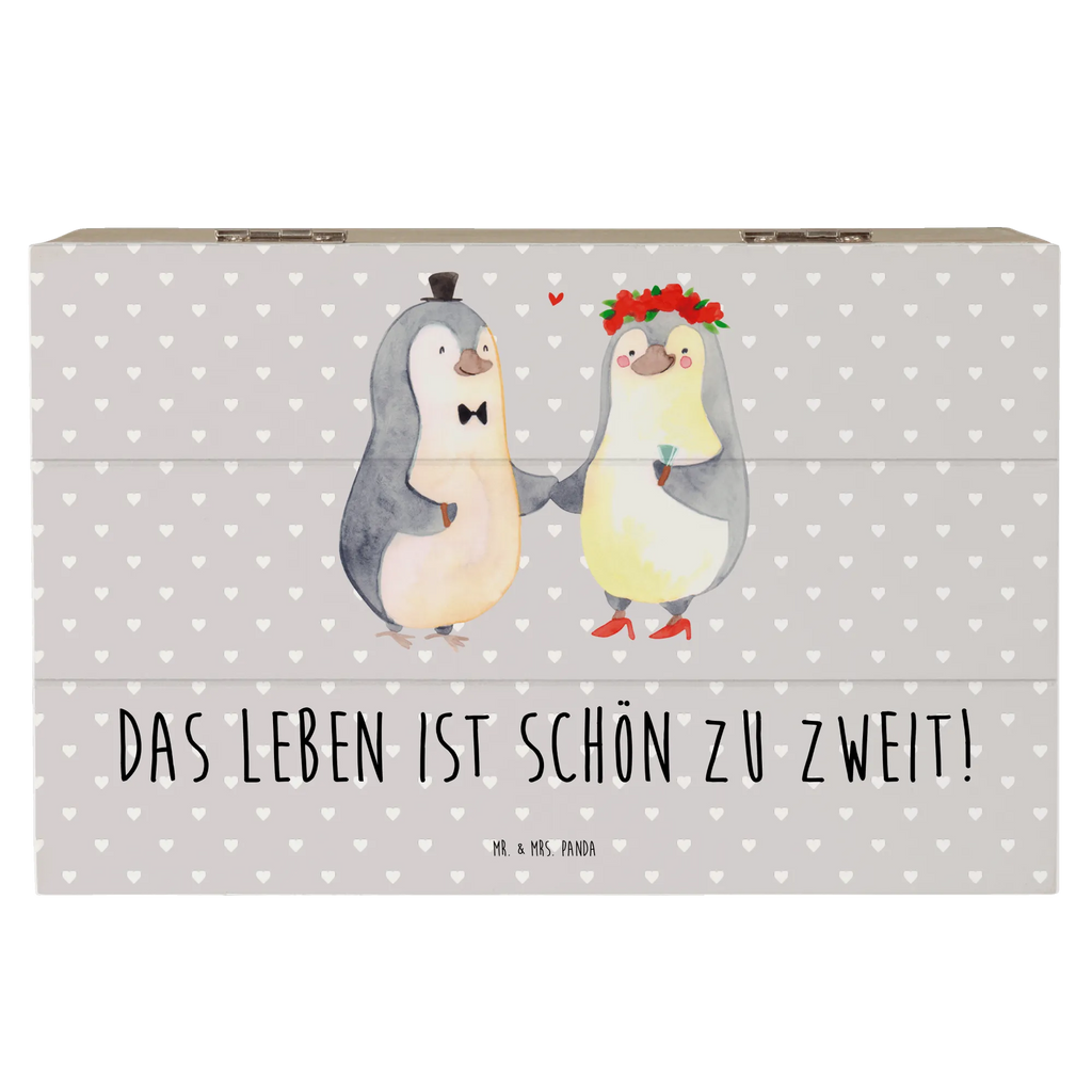 Holzkiste Pinguin Heirat Holzkiste, Kiste, Schatzkiste, Truhe, Schatulle, XXL, Erinnerungsbox, Erinnerungskiste, Dekokiste, Aufbewahrungsbox, Geschenkbox, Geschenkdose, Liebe, Partner, Freund, Freundin, Ehemann, Ehefrau, Heiraten, Verlobung, Heiratsantrag, Liebesgeschenk, Jahrestag, Hocheitstag