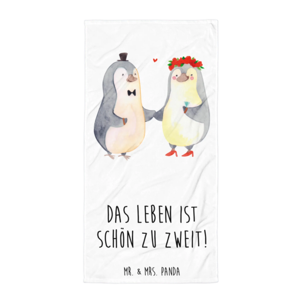 XL Badehandtuch Pinguin Heirat Handtuch, Badetuch, Duschtuch, Strandtuch, Saunatuch, Liebe, Partner, Freund, Freundin, Ehemann, Ehefrau, Heiraten, Verlobung, Heiratsantrag, Liebesgeschenk, Jahrestag, Hocheitstag