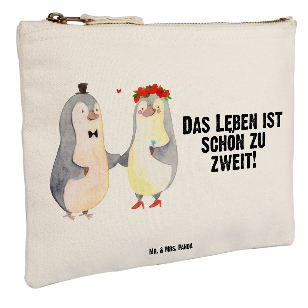 Schminktasche Pinguin Heirat Schminktasche, Kosmetiktasche, Kosmetikbeutel, Stiftemäppchen, Etui, Federmappe, Makeup, XXL, Schminketui, Kosmetiketui, Schlamperetui, Liebe, Partner, Freund, Freundin, Ehemann, Ehefrau, Heiraten, Verlobung, Heiratsantrag, Liebesgeschenk, Jahrestag, Hocheitstag