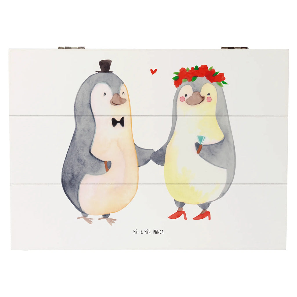 Holzkiste Pinguin Heirat Holzkiste, Kiste, Schatzkiste, Truhe, Schatulle, XXL, Erinnerungsbox, Erinnerungskiste, Dekokiste, Aufbewahrungsbox, Geschenkbox, Geschenkdose, Liebe, Partner, Freund, Freundin, Ehemann, Ehefrau, Heiraten, Verlobung, Heiratsantrag, Liebesgeschenk, Jahrestag, Hocheitstag