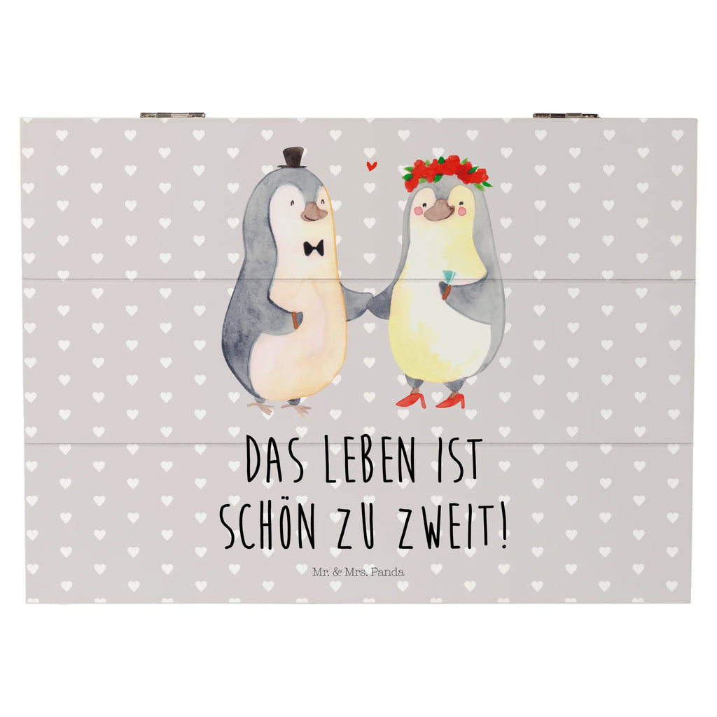 Holzkiste Pinguin Heirat Holzkiste, Kiste, Schatzkiste, Truhe, Schatulle, XXL, Erinnerungsbox, Erinnerungskiste, Dekokiste, Aufbewahrungsbox, Geschenkbox, Geschenkdose, Liebe, Partner, Freund, Freundin, Ehemann, Ehefrau, Heiraten, Verlobung, Heiratsantrag, Liebesgeschenk, Jahrestag, Hocheitstag