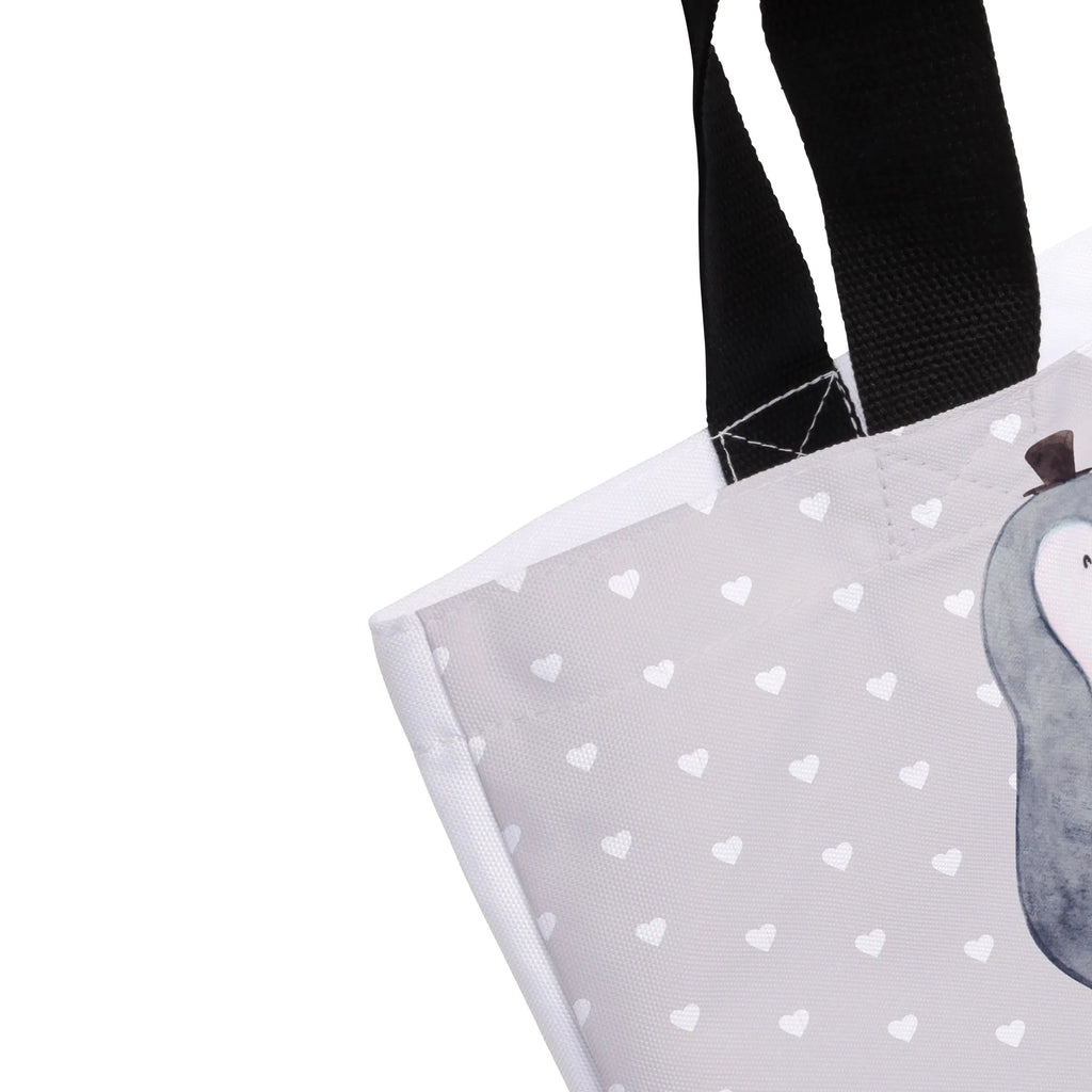 Shopper Pinguin Heirat Beutel, Einkaufstasche, Tasche, Strandtasche, Einkaufsbeutel, Shopper, Schultasche, Freizeittasche, Tragebeutel, Schulbeutel, Alltagstasche, Liebe, Partner, Freund, Freundin, Ehemann, Ehefrau, Heiraten, Verlobung, Heiratsantrag, Liebesgeschenk, Jahrestag, Hocheitstag