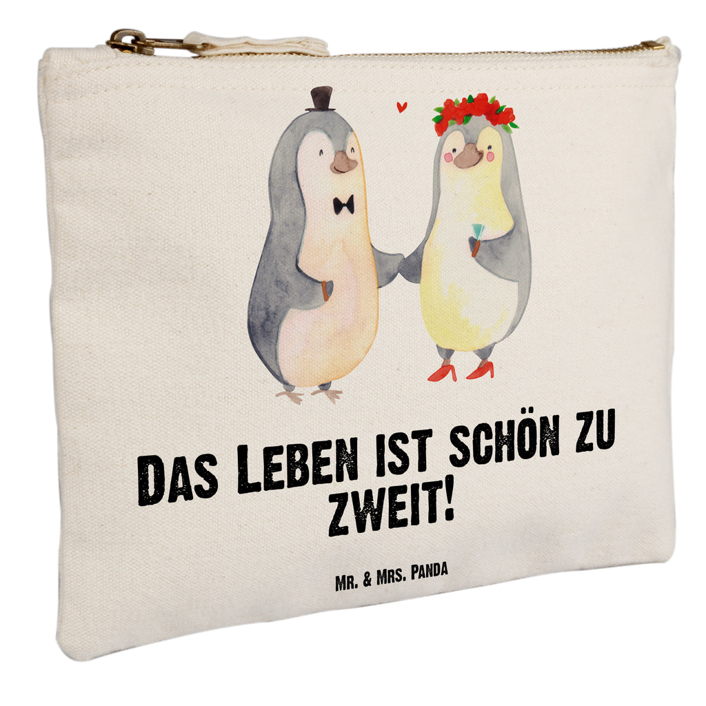 Schminktasche Pinguin Heirat Schminktasche, Kosmetiktasche, Kosmetikbeutel, Stiftemäppchen, Etui, Federmappe, Makeup, XXL, Schminketui, Kosmetiketui, Schlamperetui, Liebe, Partner, Freund, Freundin, Ehemann, Ehefrau, Heiraten, Verlobung, Heiratsantrag, Liebesgeschenk, Jahrestag, Hocheitstag