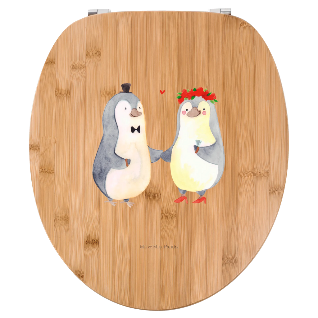 Motiv WC Sitz Pinguin Heirat Klobrille, Klodeckel, Toilettendeckel, WC-Sitz, Toilette, Liebe, Partner, Freund, Freundin, Ehemann, Ehefrau, Heiraten, Verlobung, Heiratsantrag, Liebesgeschenk, Jahrestag, Hocheitstag