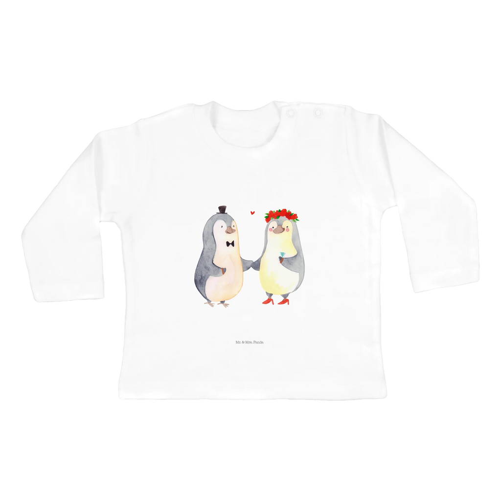 Baby Longsleeve Pinguin Heirat Mädchen, Jungen, Baby, Langarm, Bio, Kleidung, Liebe, Partner, Freund, Freundin, Ehemann, Ehefrau, Heiraten, Verlobung, Heiratsantrag, Liebesgeschenk, Jahrestag, Hocheitstag