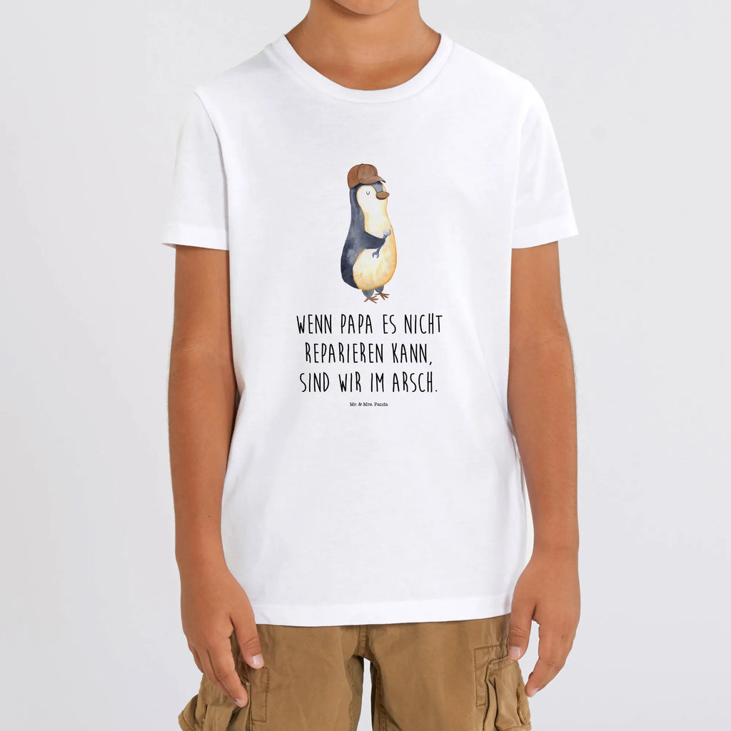 Organic Kinder T-Shirt Wenn Papa es nicht reparieren kann, sind wir am Arsch Kinder T-Shirt, Kinder T-Shirt Mädchen, Kinder T-Shirt Jungen, Familie, Vatertag, Muttertag, Bruder, Schwester, Mama, Papa, Oma, Opa, Vater, Geschenk Papa, Bester Papa der Welt