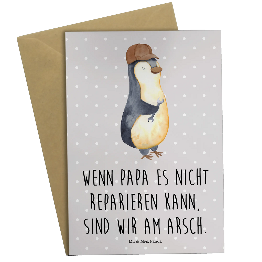 Grußkarte Wenn Papa es nicht reparieren kann, sind wir am Arsch Grußkarte, Klappkarte, Einladungskarte, Glückwunschkarte, Hochzeitskarte, Geburtstagskarte, Karte, Ansichtskarten, Familie, Vatertag, Muttertag, Bruder, Schwester, Mama, Papa, Oma, Opa, Vater, Geschenk Papa, Bester Papa der Welt