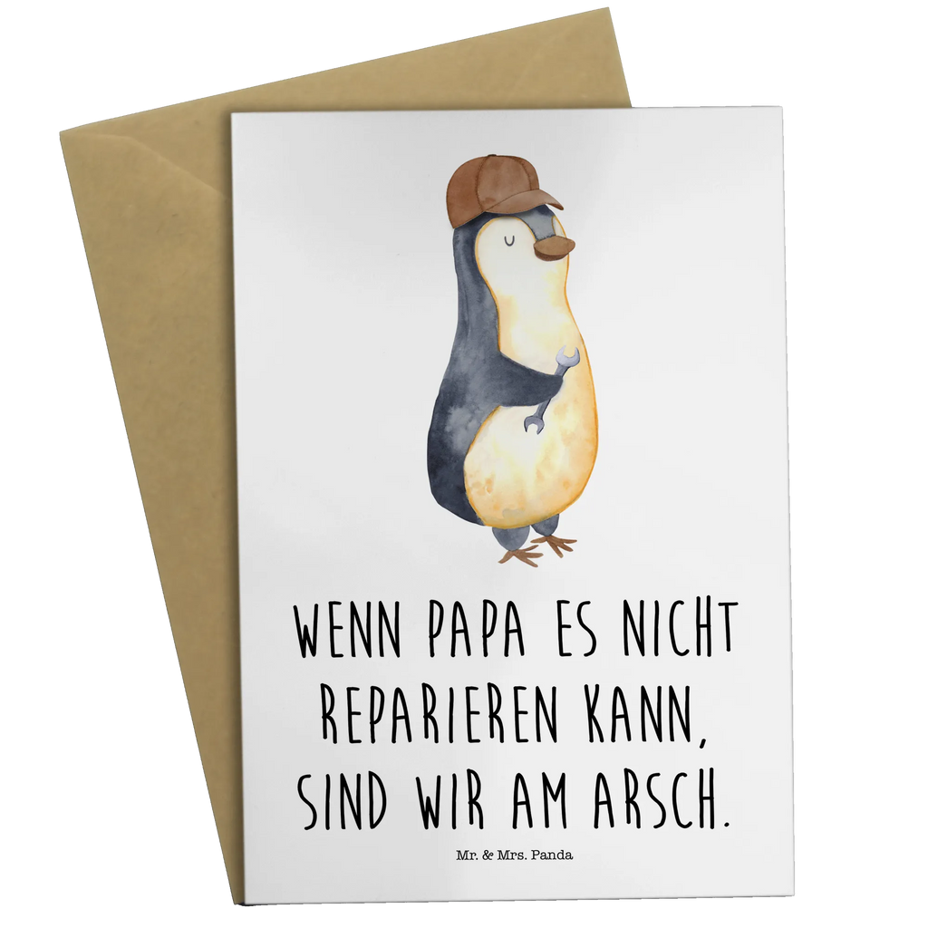 Grußkarte Wenn Papa es nicht reparieren kann, sind wir am Arsch Grußkarte, Klappkarte, Einladungskarte, Glückwunschkarte, Hochzeitskarte, Geburtstagskarte, Karte, Ansichtskarten, Familie, Vatertag, Muttertag, Bruder, Schwester, Mama, Papa, Oma, Opa, Vater, Geschenk Papa, Bester Papa der Welt