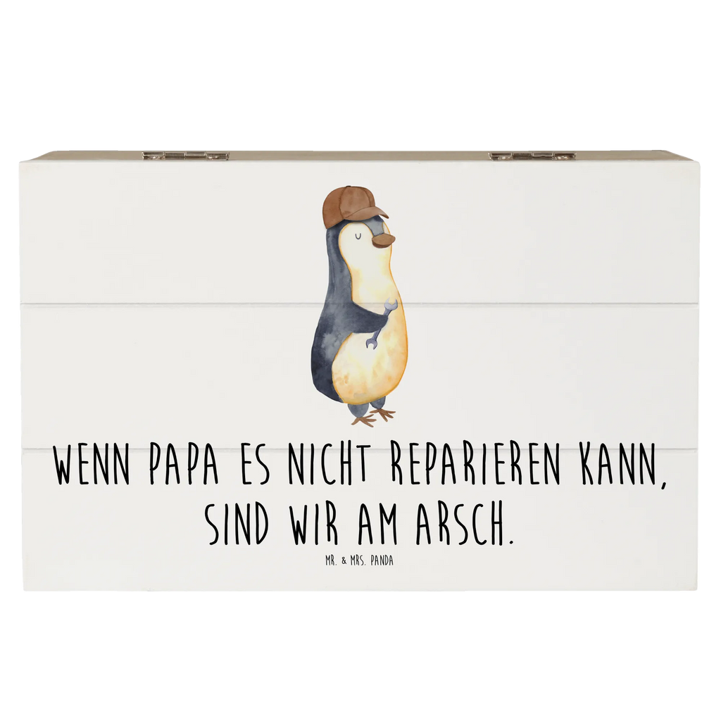 Holzkiste Wenn Papa es nicht reparieren kann, sind wir am Arsch Holzkiste, Kiste, Schatzkiste, Truhe, Schatulle, XXL, Erinnerungsbox, Erinnerungskiste, Dekokiste, Aufbewahrungsbox, Geschenkbox, Geschenkdose, Familie, Vatertag, Muttertag, Bruder, Schwester, Mama, Papa, Oma, Opa, Vater, Geschenk Papa, Bester Papa der Welt