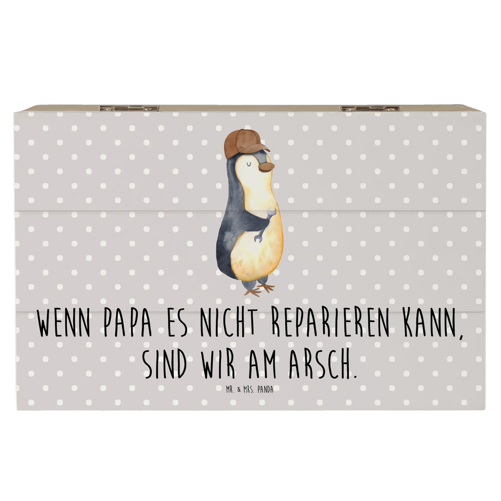 Holzkiste Wenn Papa es nicht reparieren kann, sind wir am Arsch Holzkiste, Kiste, Schatzkiste, Truhe, Schatulle, XXL, Erinnerungsbox, Erinnerungskiste, Dekokiste, Aufbewahrungsbox, Geschenkbox, Geschenkdose, Familie, Vatertag, Muttertag, Bruder, Schwester, Mama, Papa, Oma, Opa, Vater, Geschenk Papa, Bester Papa der Welt